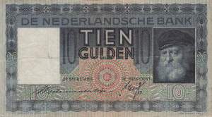10 Gulden p49 19 9 1936 VF